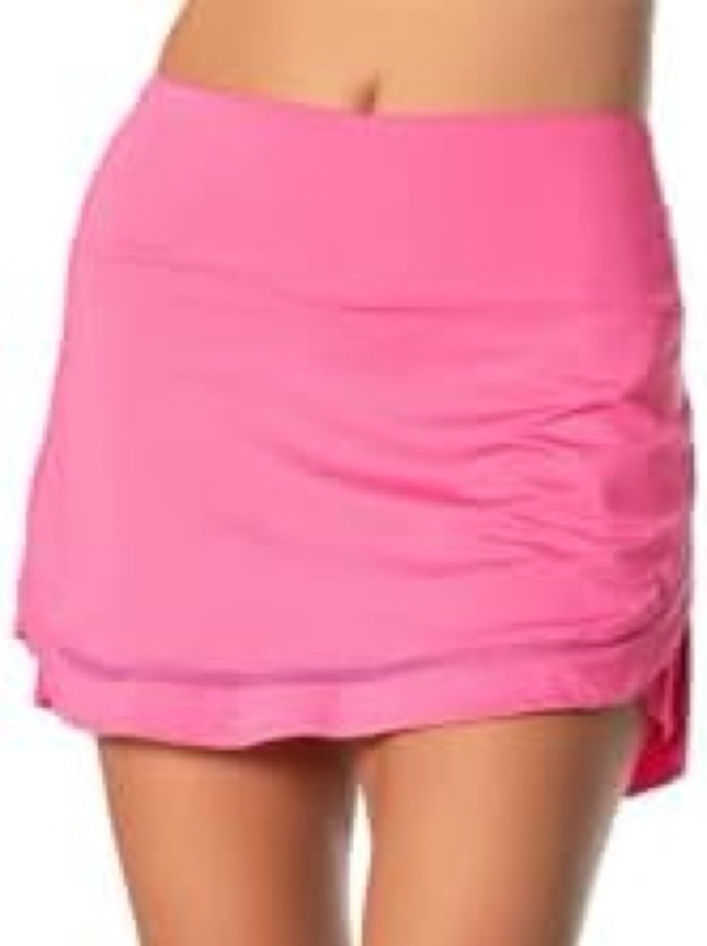 Lucky In Love Womens Barbie Pink Pull On Pleated Back Athletic Skort. 15”. XL
